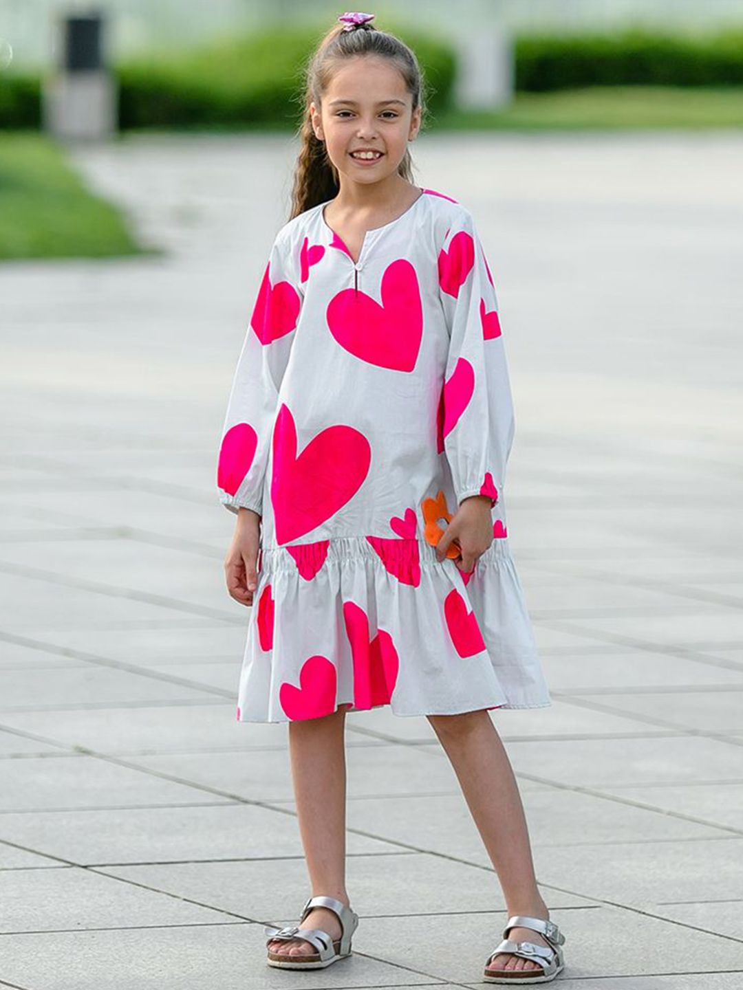 Anaario Print Organic Cotton A-Line Dress-picture-25