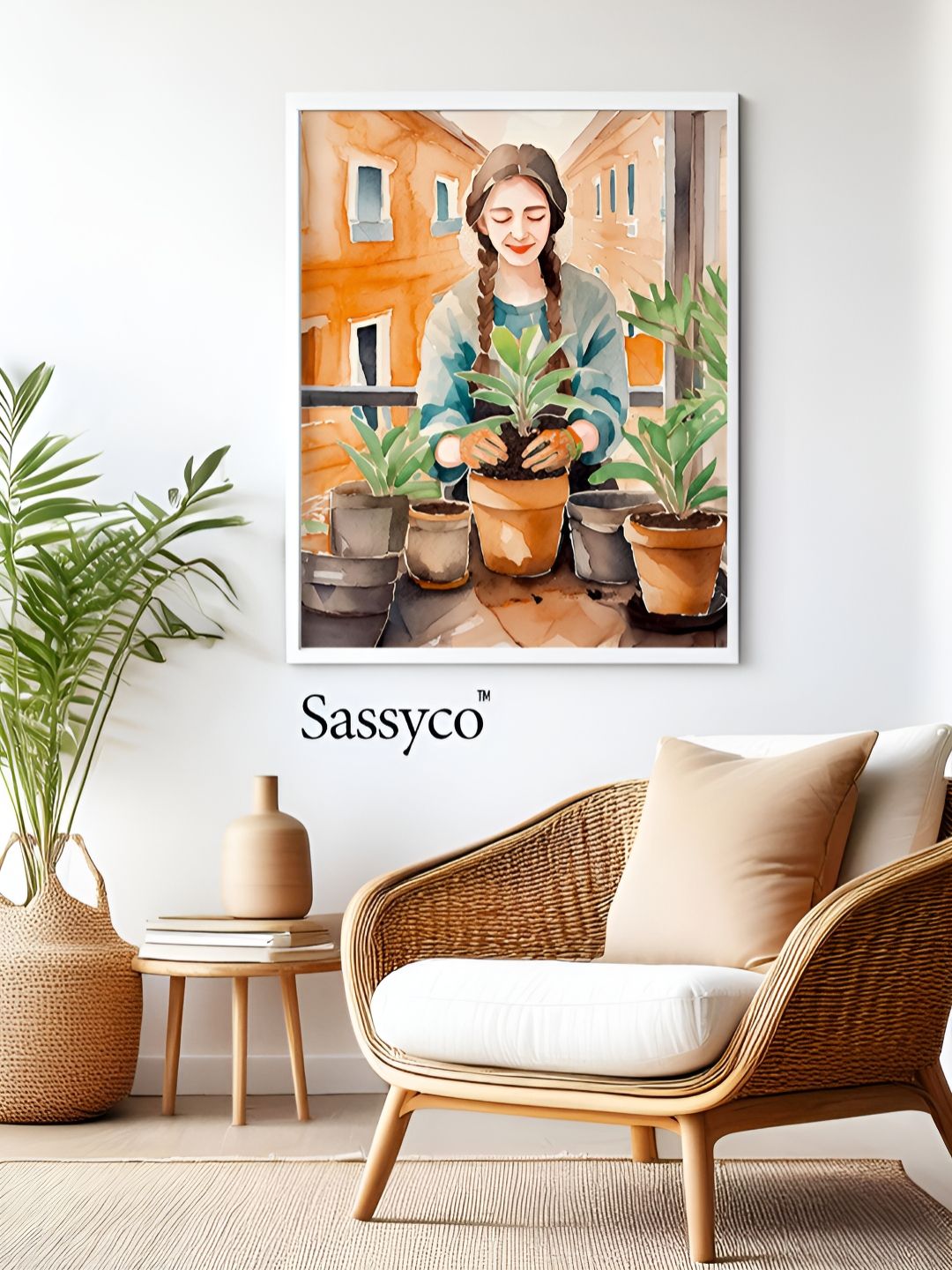 Sassyco Orange & Green 1 Piece Canvas Other Wall Paintings-picture-10
