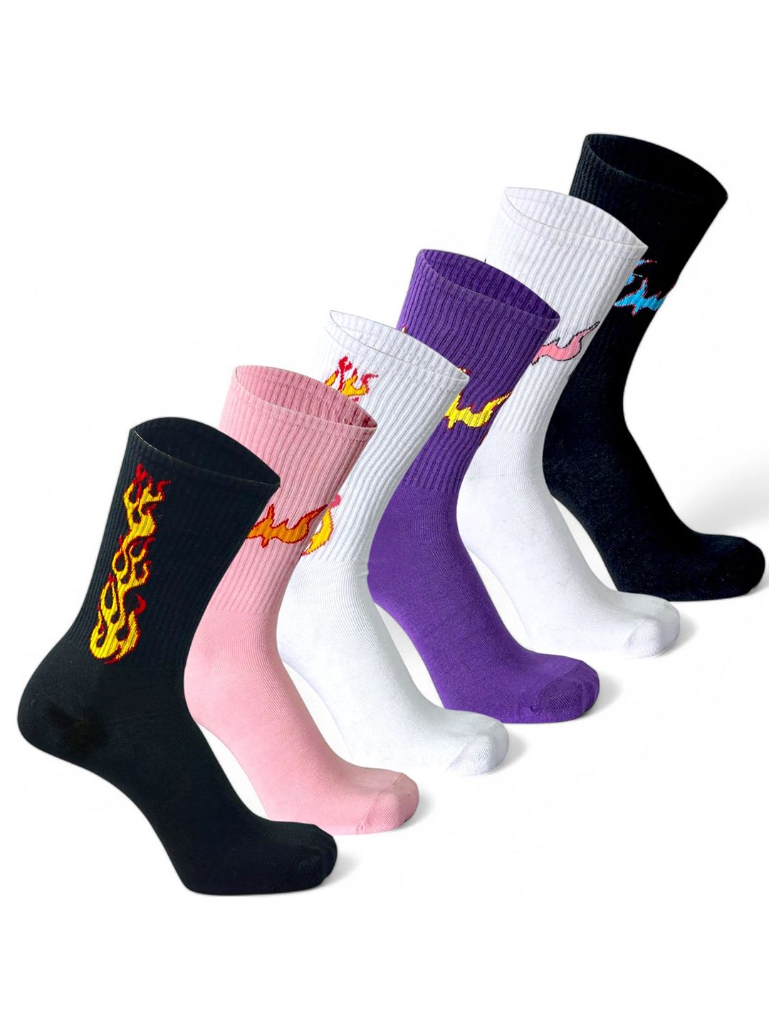 Sockscarving Men Pack Of 5 Printed Cotton Calf-Length Socks-picture-51