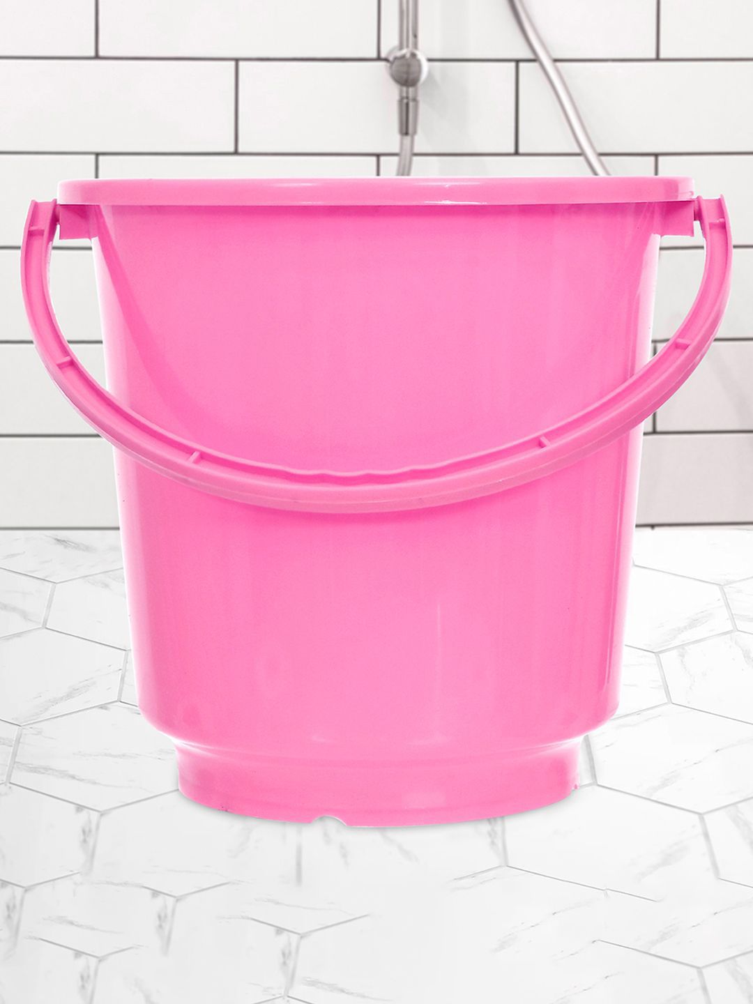 Kuber Industries Pink Solid Plastic Bath Accessories Set-picture-47