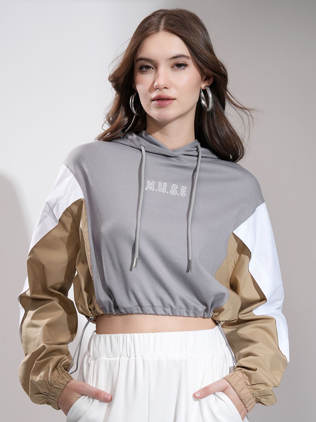 Tokyo Talkies Women Printed Hooded Sweatshirt-picture-24