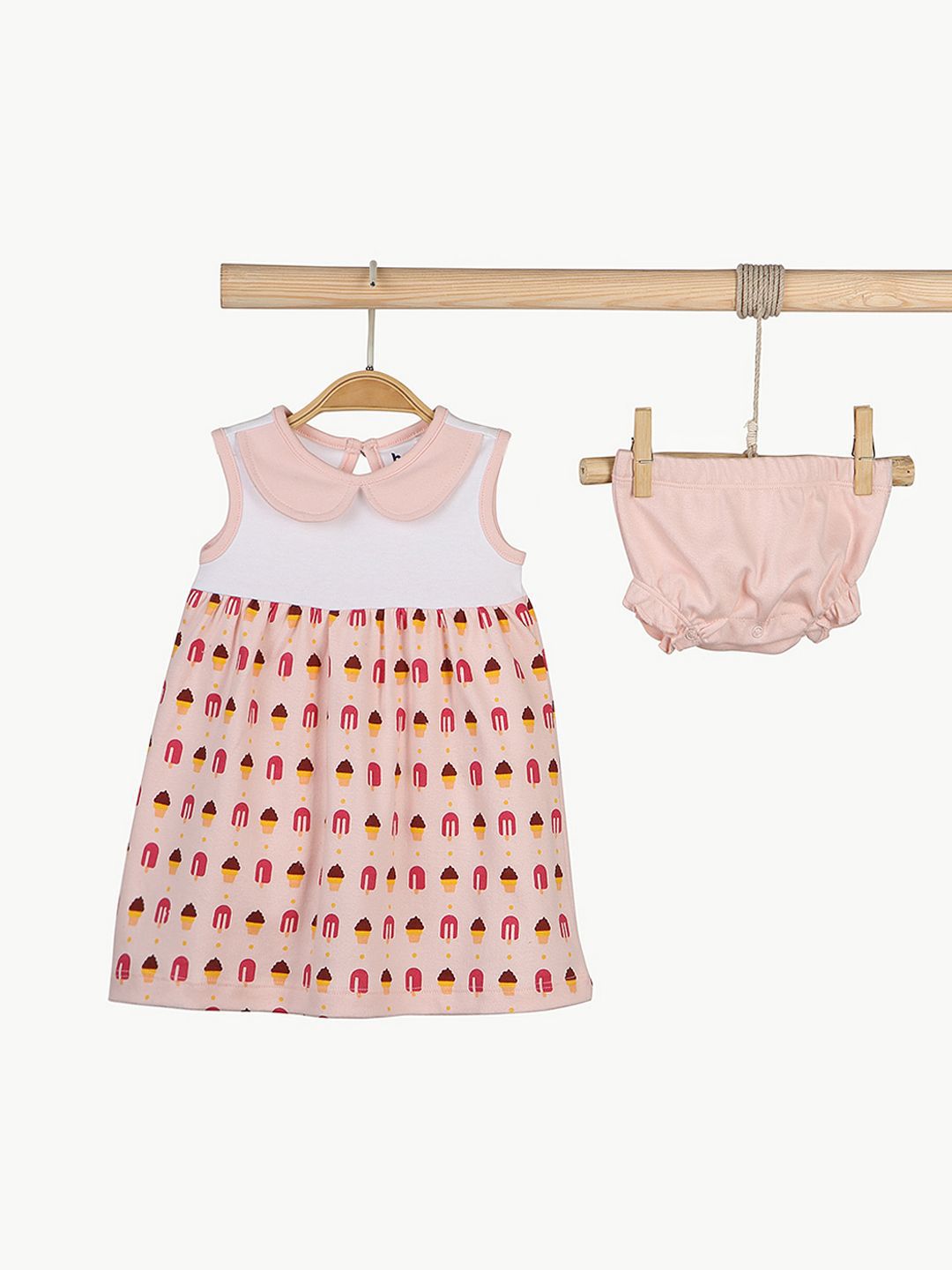 BONTOTS Print Organic Cotton Fit & Flare Dress-picture-34