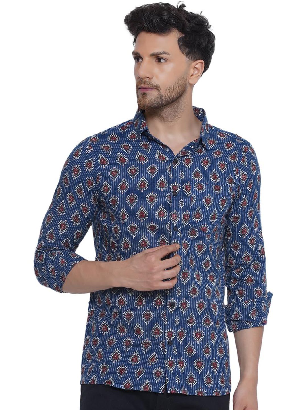 VEERA PARIDHAAN Men Opaque Printed Casual Shirt-picture-34