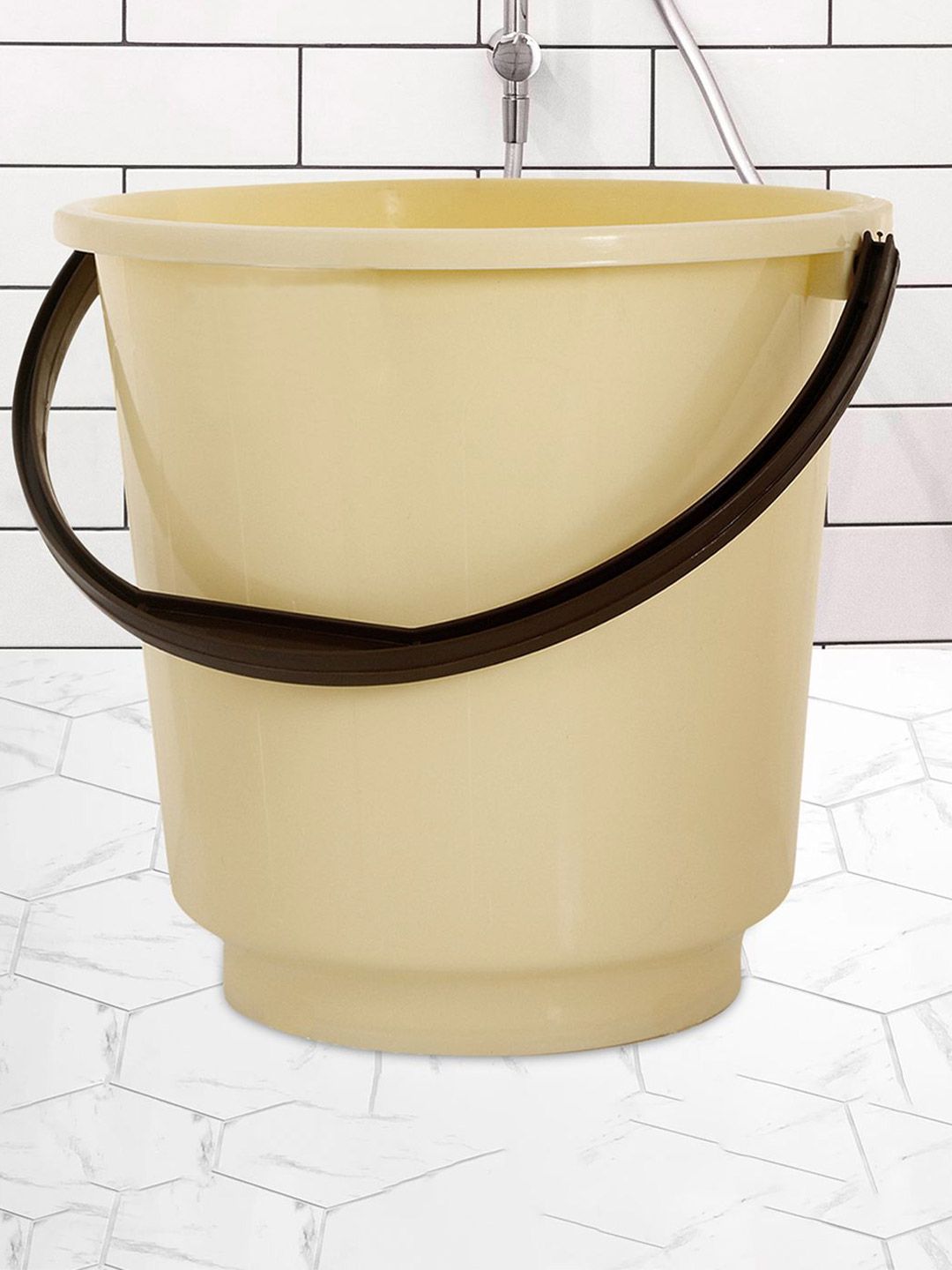 Kuber Industries Yellow & Black Solid Plastic Bath Accessories Set-picture-22
