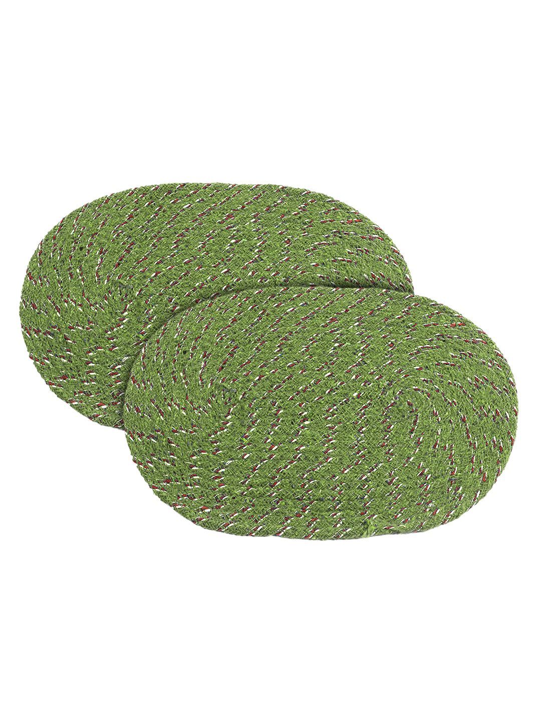 Kuber Industries 2-Pcs Green Oval DoorMat-image-30