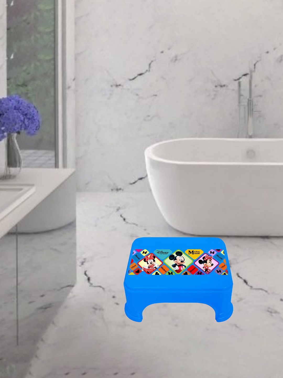 Kuber Industries Blue Solid Plastic Bath Accessories Set-picture-29