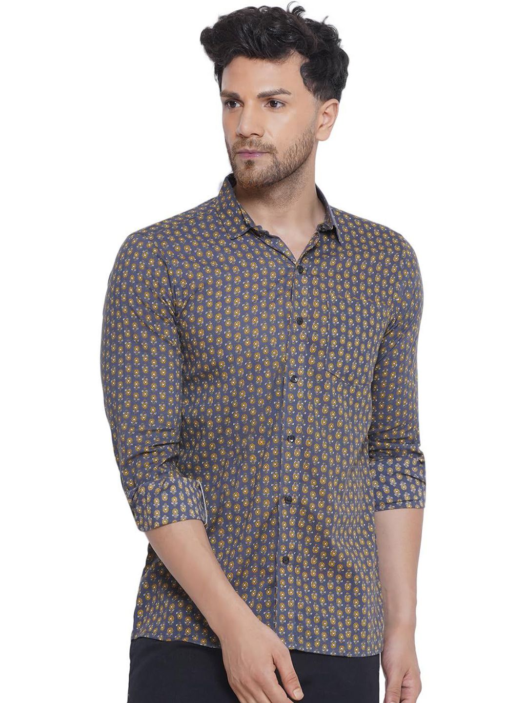 VEERA PARIDHAAN Men Opaque Printed Casual Shirt-picture-29