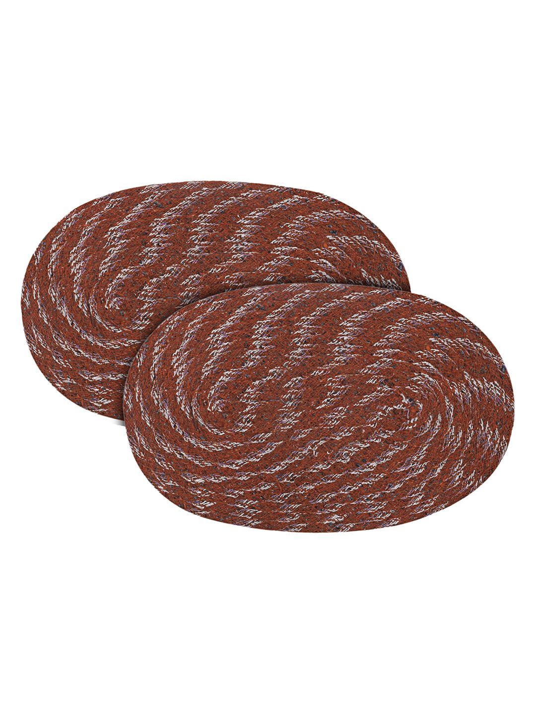 Kuber Industries 2-Pcs MaroonOval DoorMat-image-25