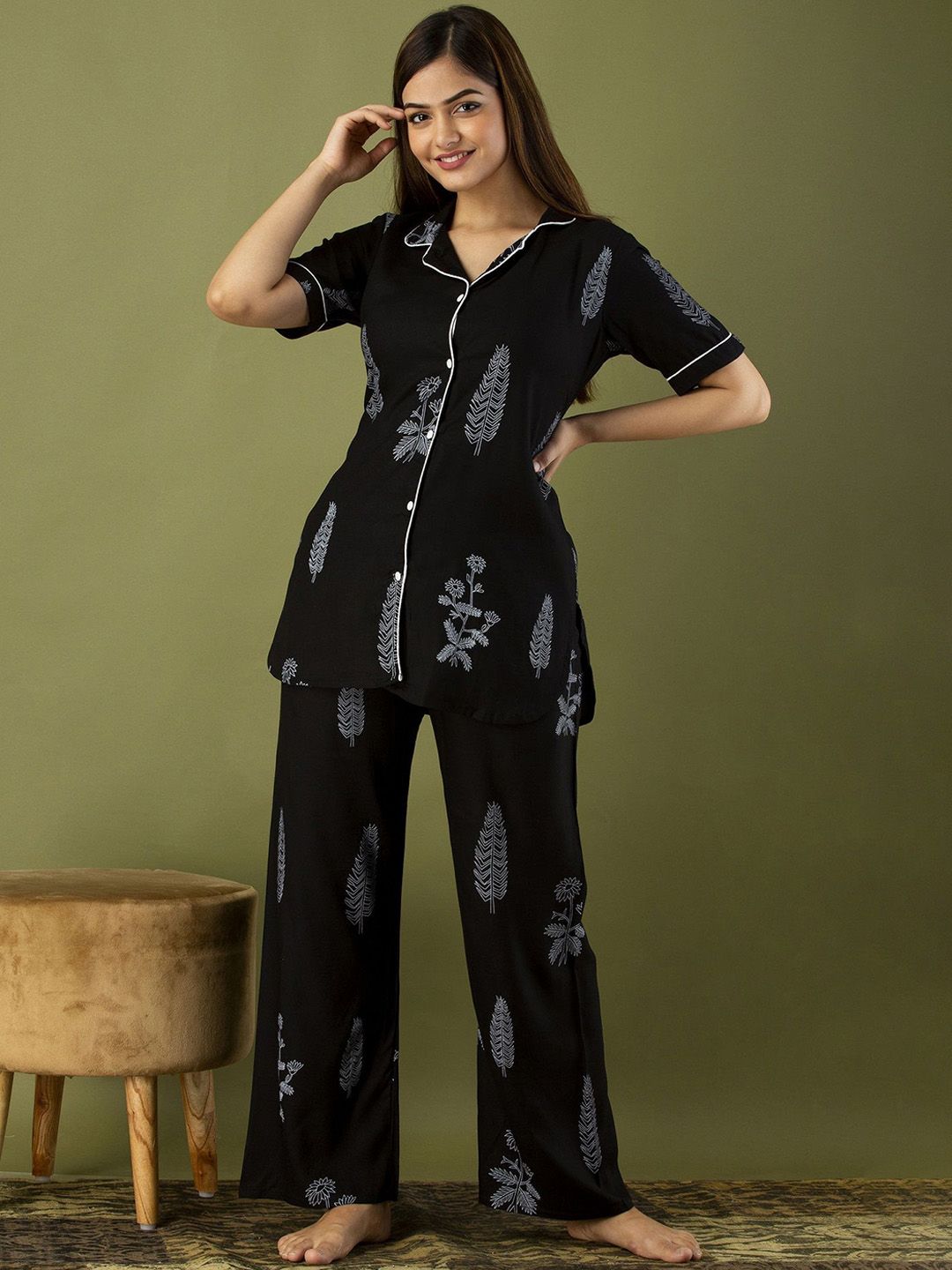 TRINABH Women Printed Night suit-picture-56