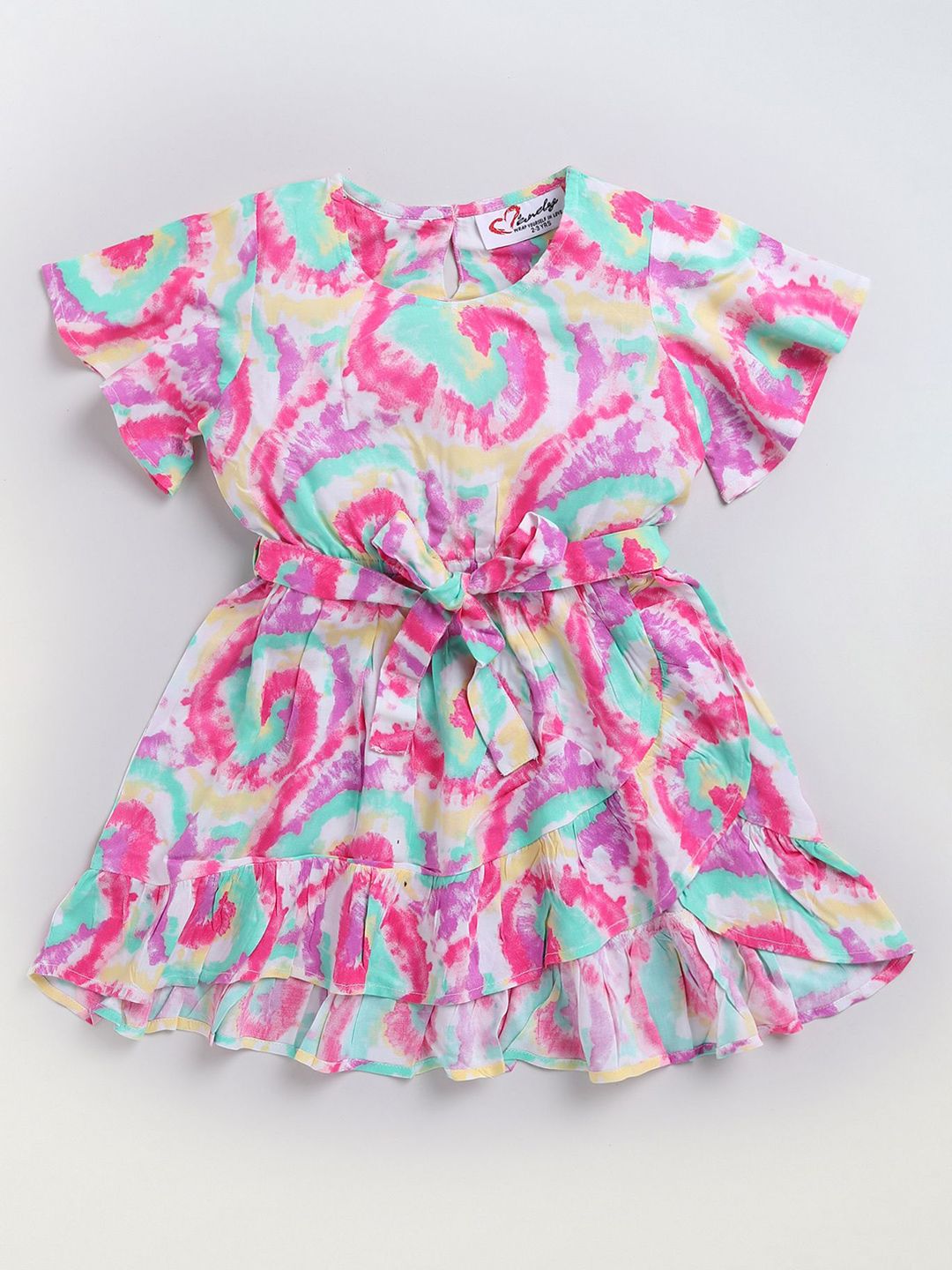 M'andy Floral Print Flutter Sleeve A-Line Dress-picture-54