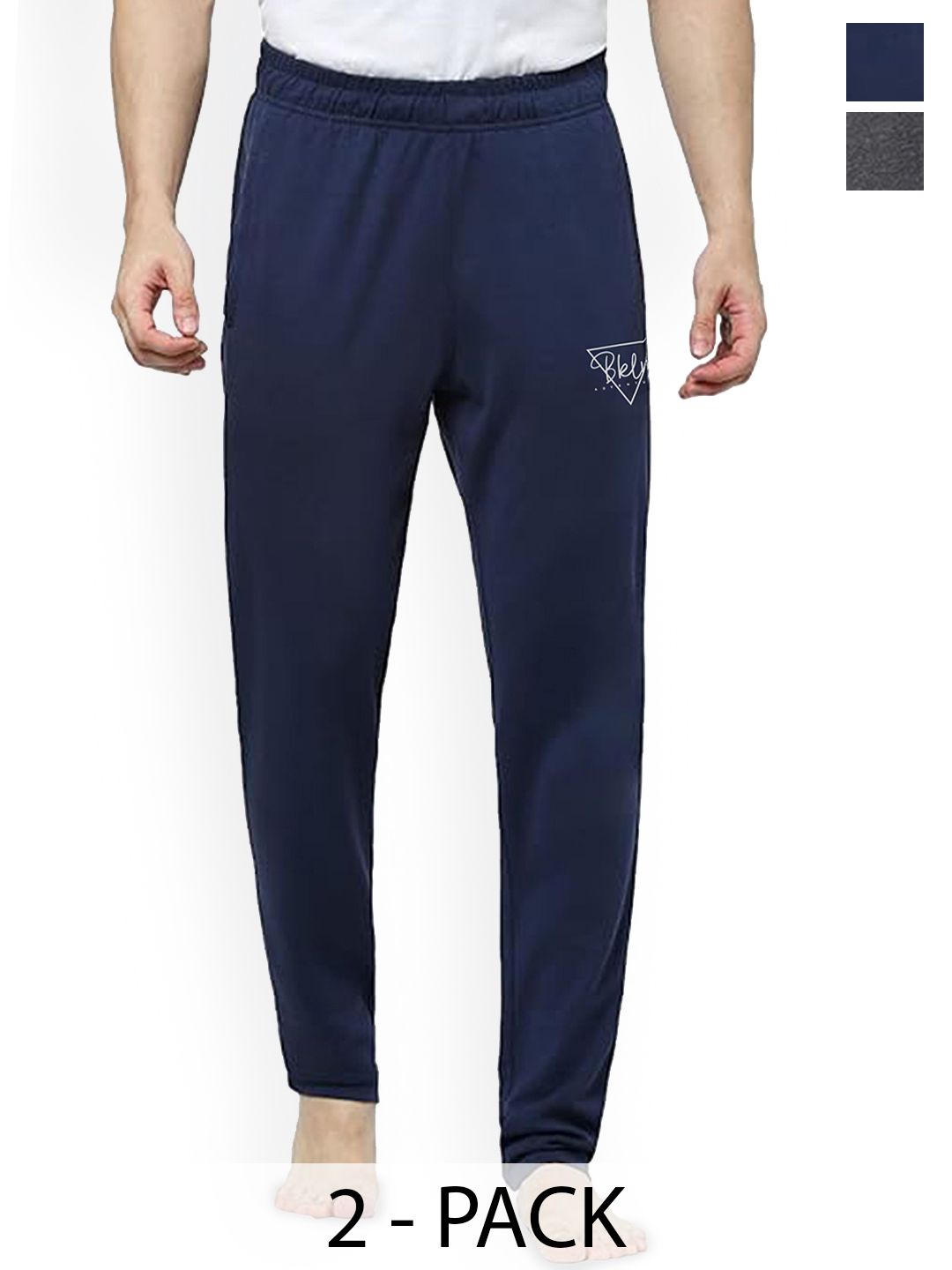 Moda Rapido Pack Of 2 Mid Rise Lounge Pants-picture-31