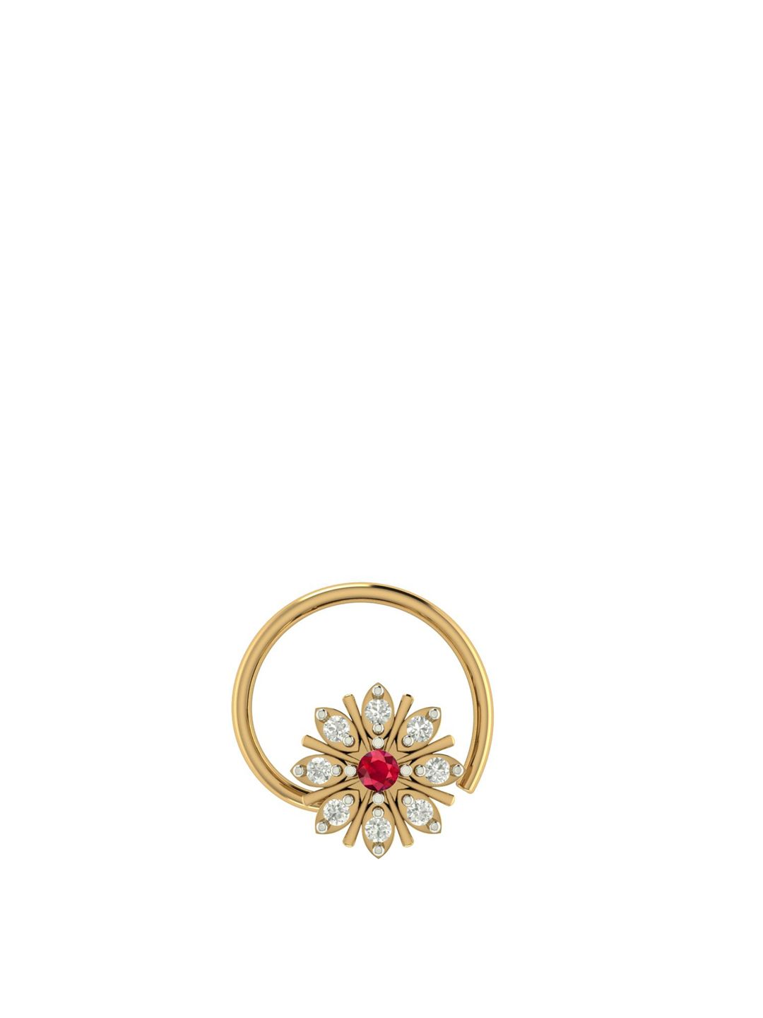 Peenzone Jewellers Gold-Plated Cubic Zirconia Stud Nosepin-picture-42