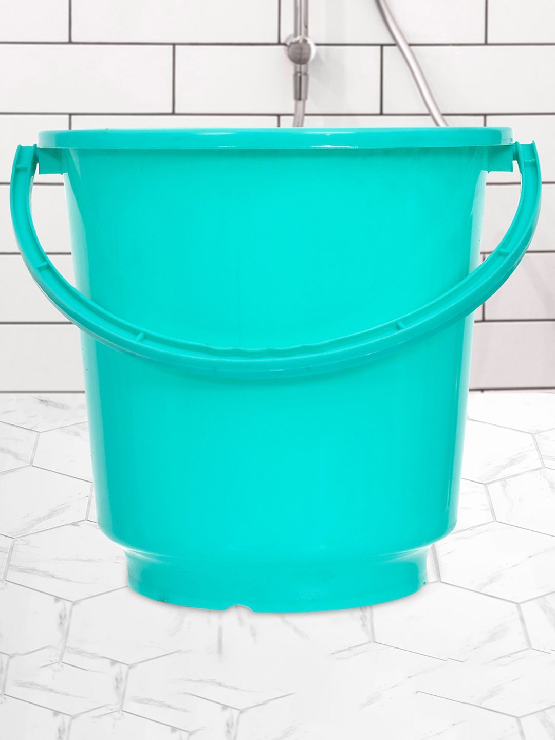 Kuber Industries Green Solid Plastic Bath Accessories Set-picture-22