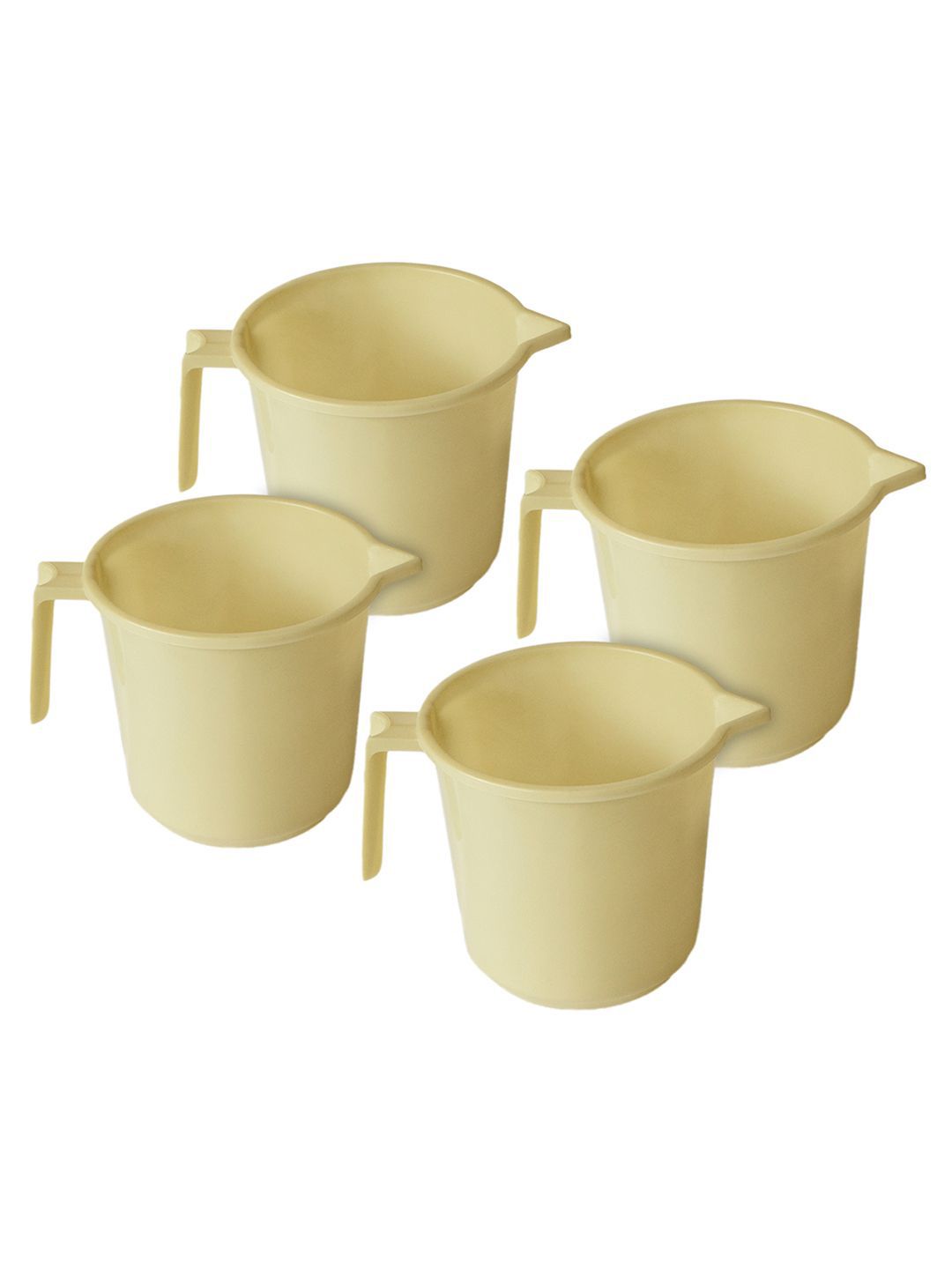 Kuber Industries Cream-Coloured 4 piece Solid Plastic Bath Accessories Set-picture-55