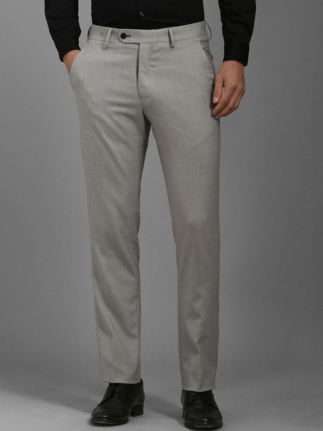 Luxure by Louis Philippe Men Printed Slim Fit Trousers-picture-16