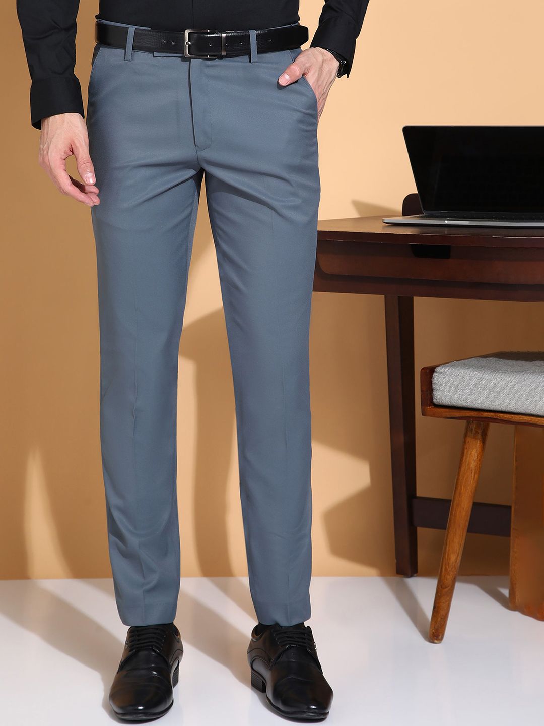encore by INVICTUS Men Slim Fit Pleated Trousers-picture-19
