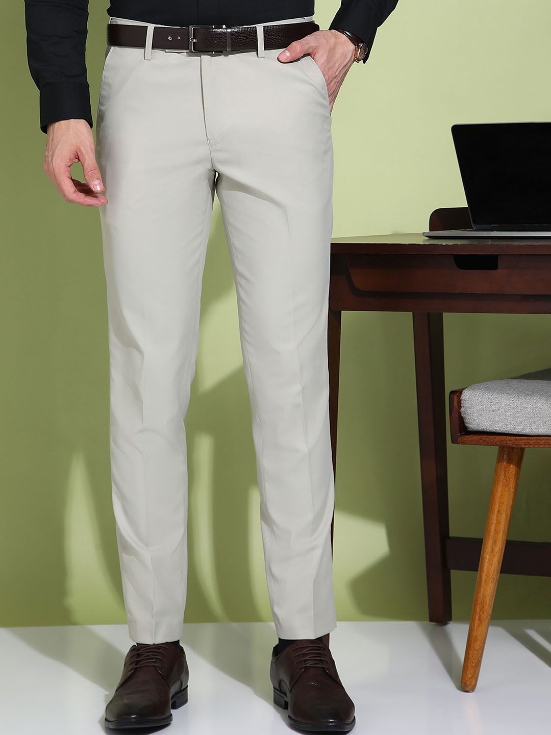 encore by INVICTUS Men Slim Fit Pleated Trousers-picture-20