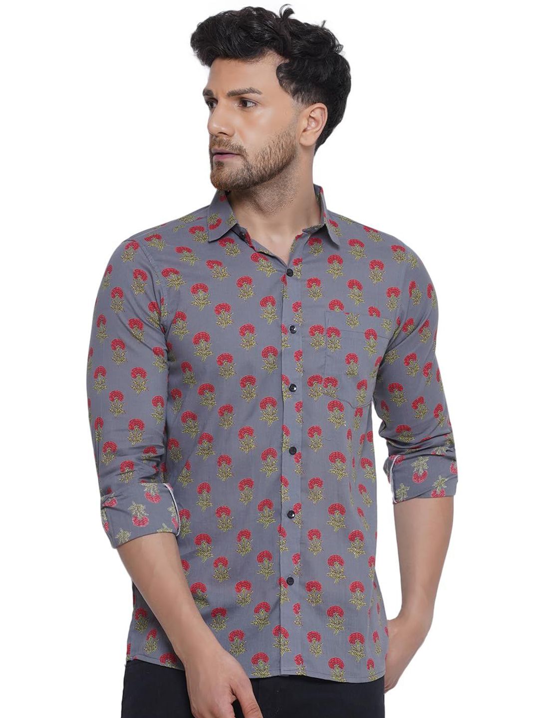 VEERA PARIDHAAN Men Floral Opaque Printed Casual Shirt-picture-22