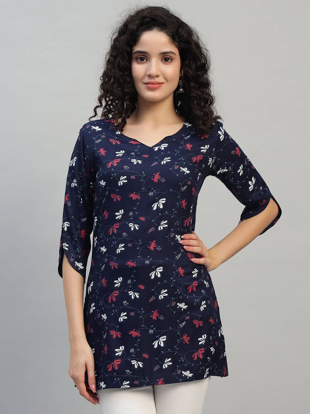 SHAHVEER CREATION Floral Printed Pure Cotton Kurti-picture-16
