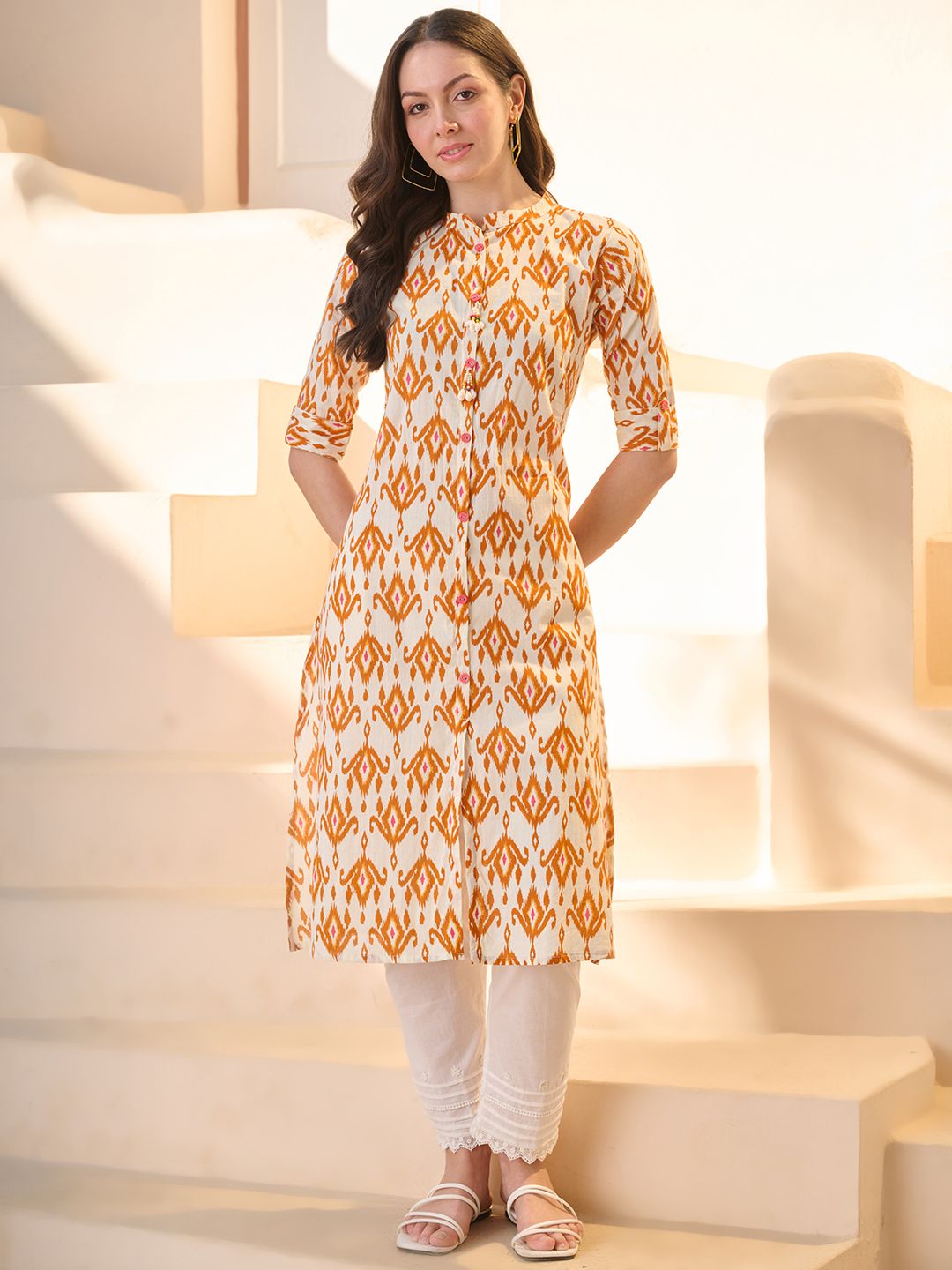 Stylum Women Geometric Printed Floral Kurta-picture-27