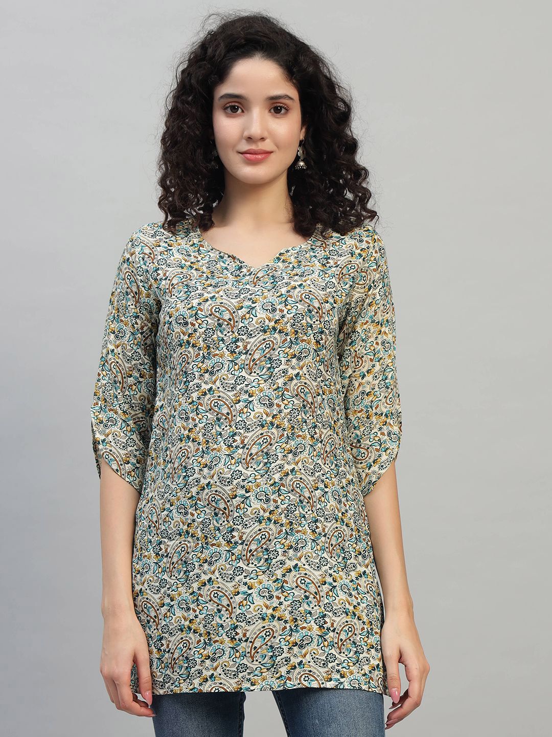 SHAHVEER CREATION Floral Printed Pure Cotton Kurti-picture-15