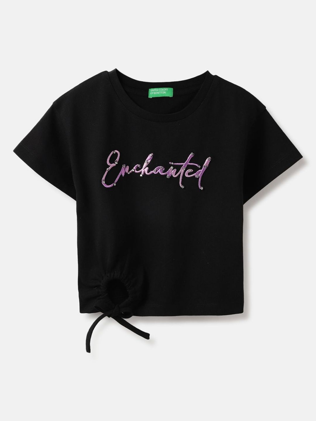 United Colors of Benetton Girls Pure Cotton Applique T-shirt-picture-27