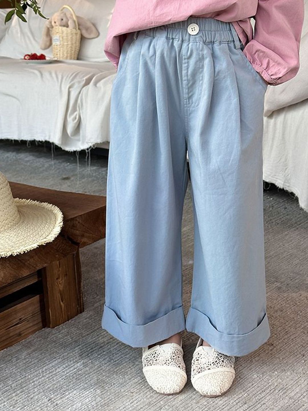 LULU & SKY Girls Straight Fit High-Rise Culottes Trousers-picture-28