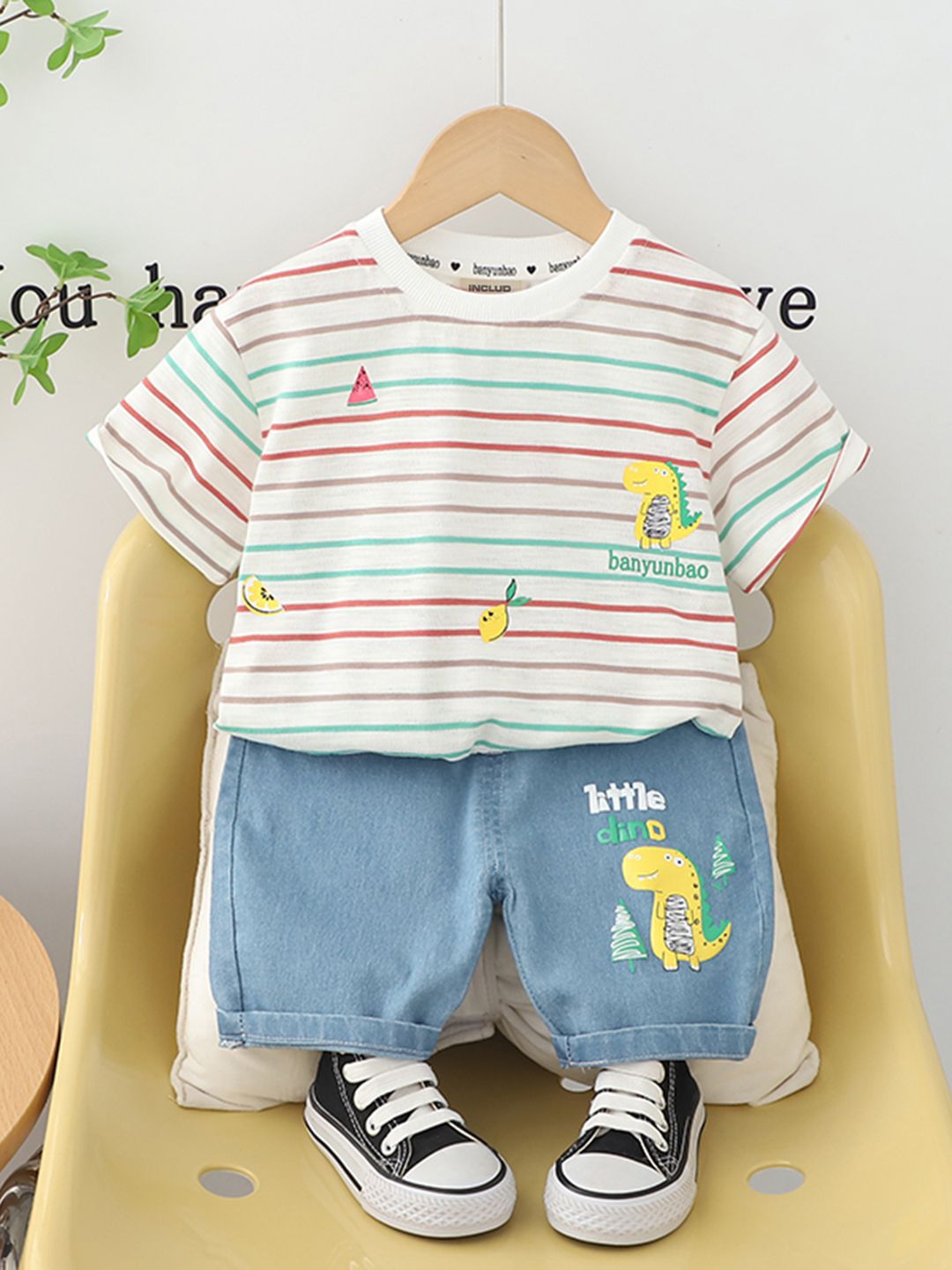 INCLUD Boys Striped T-shirt with Shorts-picture-39