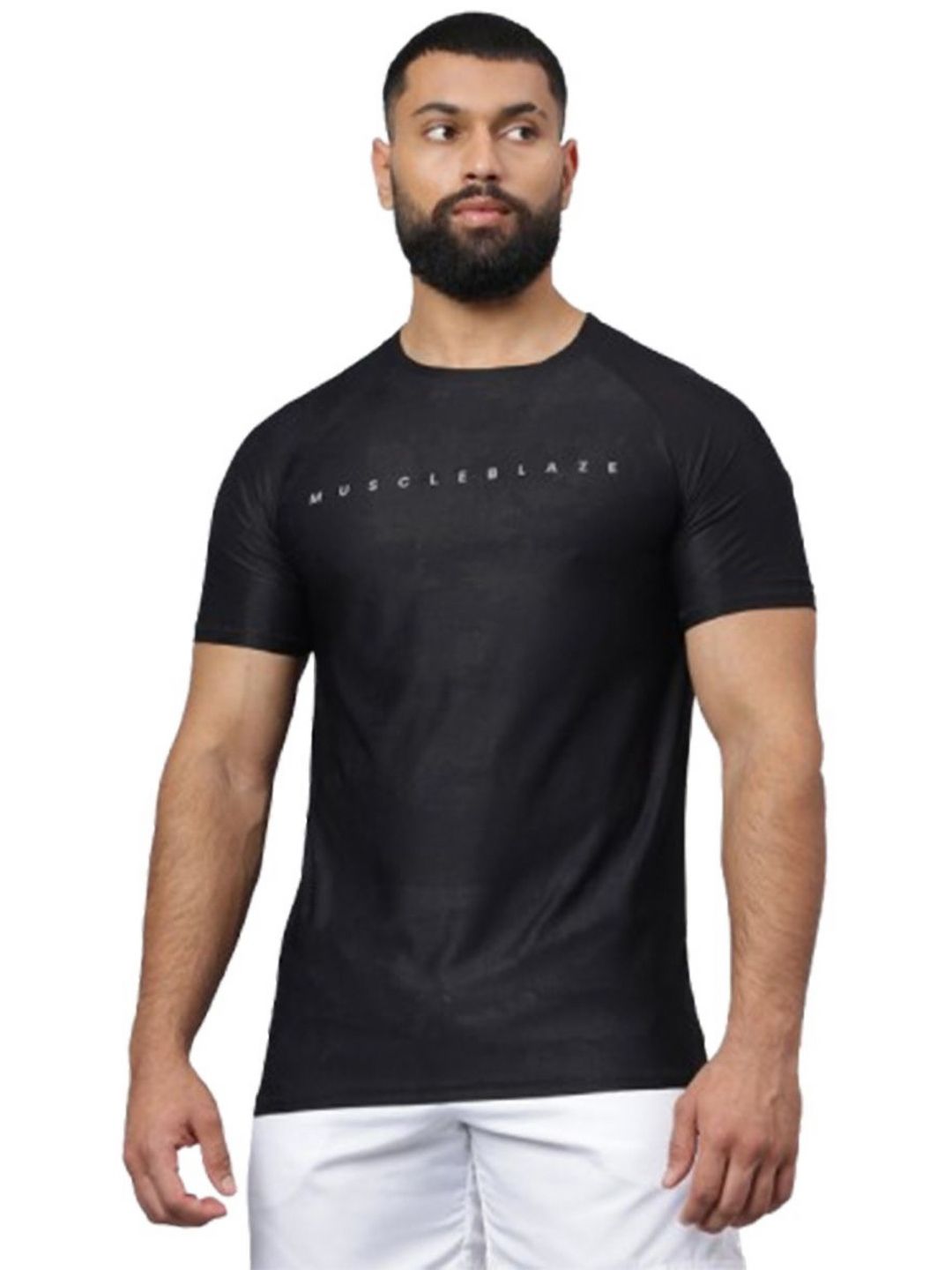 MuscleBlaze Unisex Brand Logo Printed Round Neck Compression T-shirt-picture-14