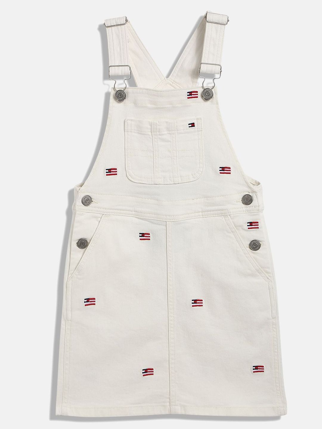 Tommy Hilfiger Girls Sleeveless Cotton Pinafore Dress-picture-37