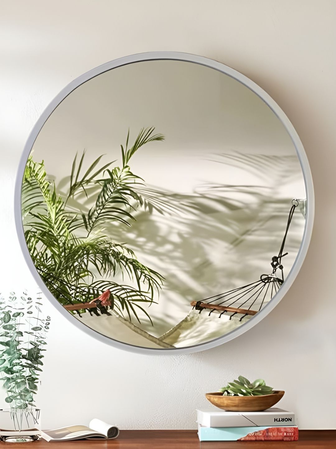 Art Street Grey Round Metal Wall Mirror-picture-49