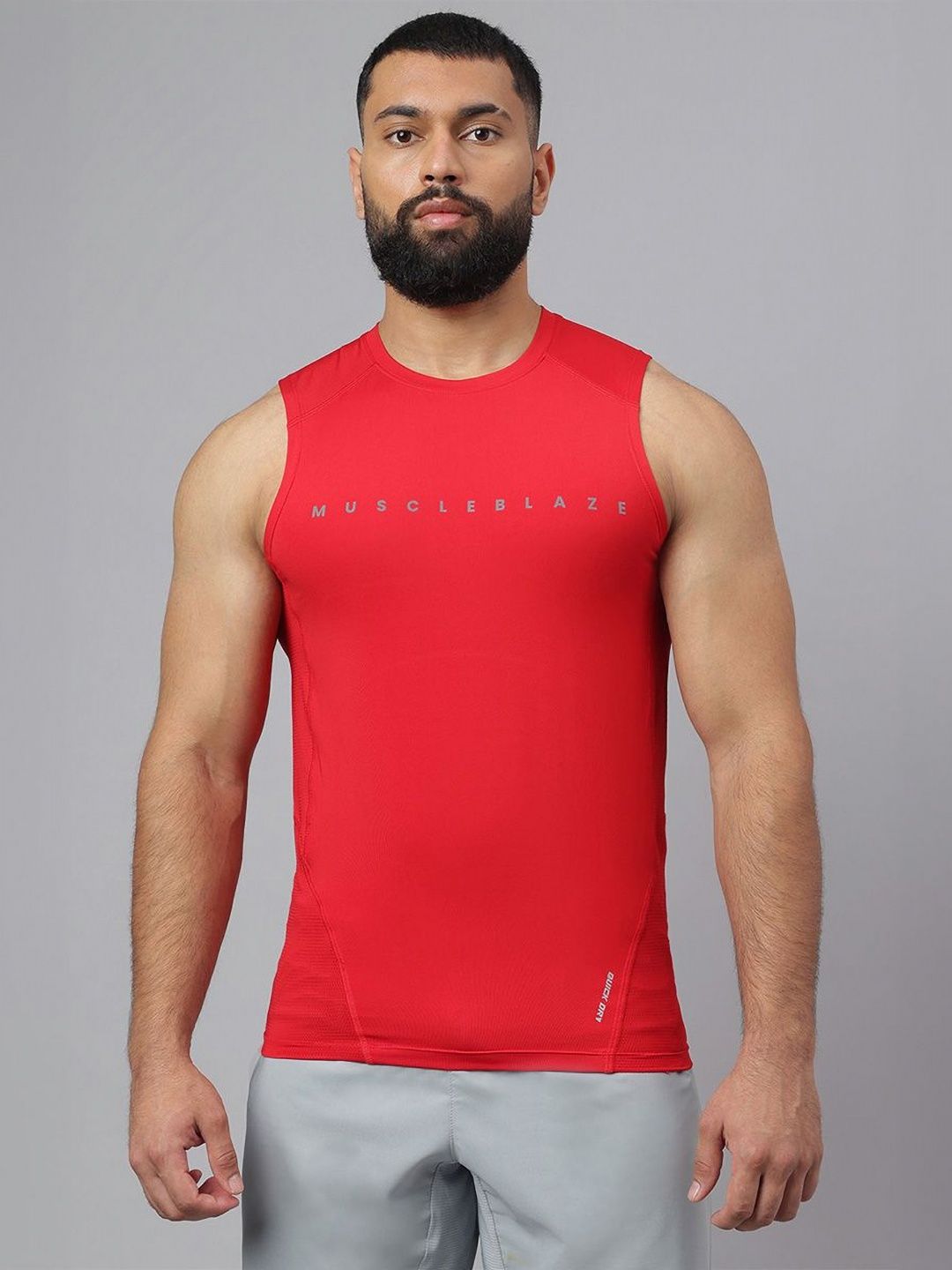 MuscleBlaze Unisex Brand Logo Printed Round Neck Compression T-shirt-picture-22