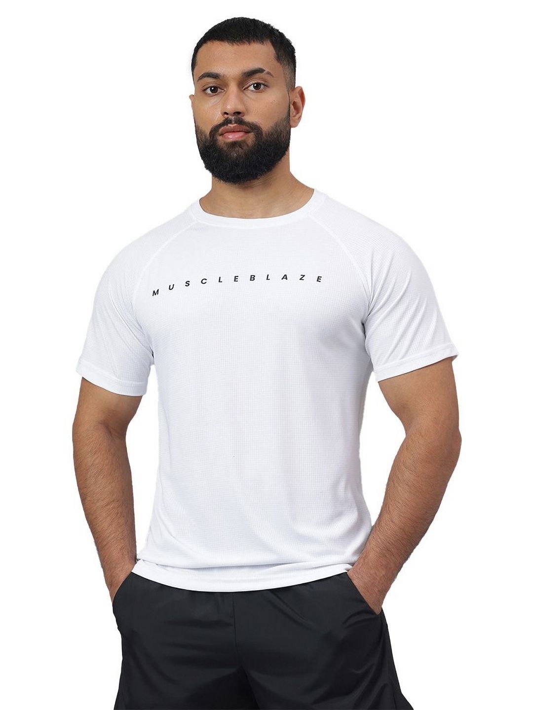 MuscleBlaze Unisex Brand Logo Printed Round Neck Compression T-shirt-picture-19