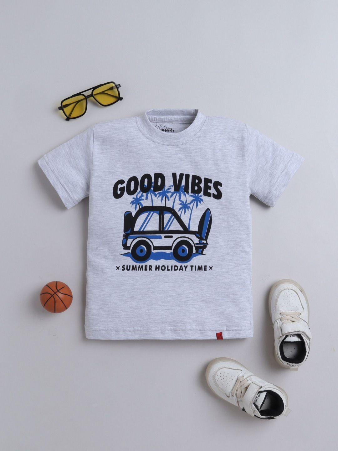 Tiny Toonzzz Boys Graphic Printed Round Neck Cotton T-shirt-picture-13