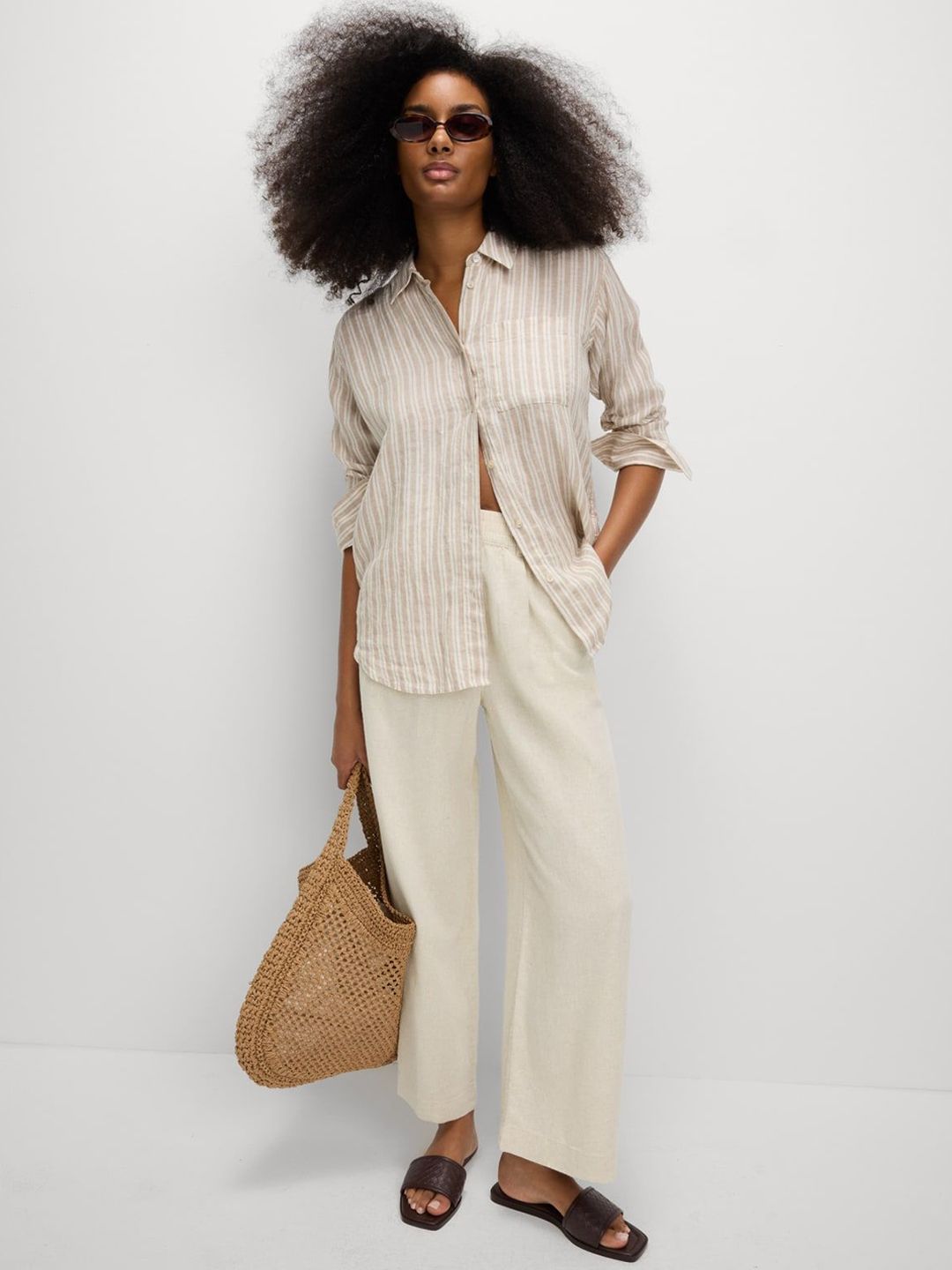 Marks & Spencer Women High-Rise Culottes Trousers-picture-16