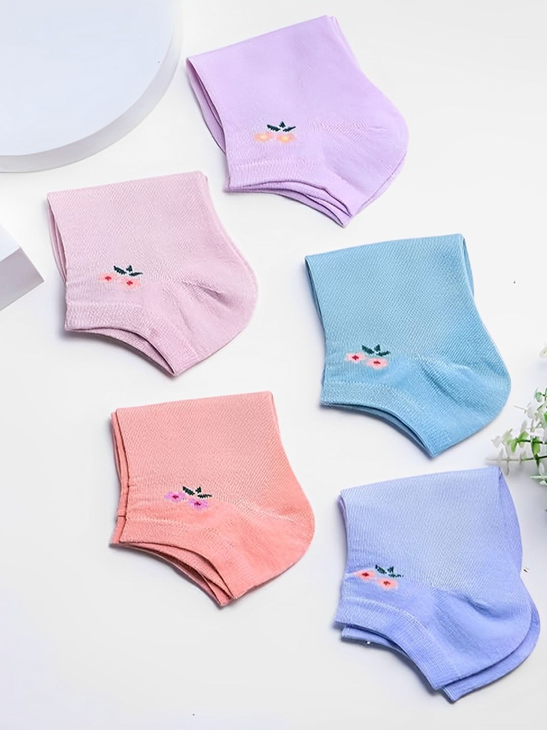 FIMS Women Pack Of 5 Patterned Ankle Length Socks-picture-32