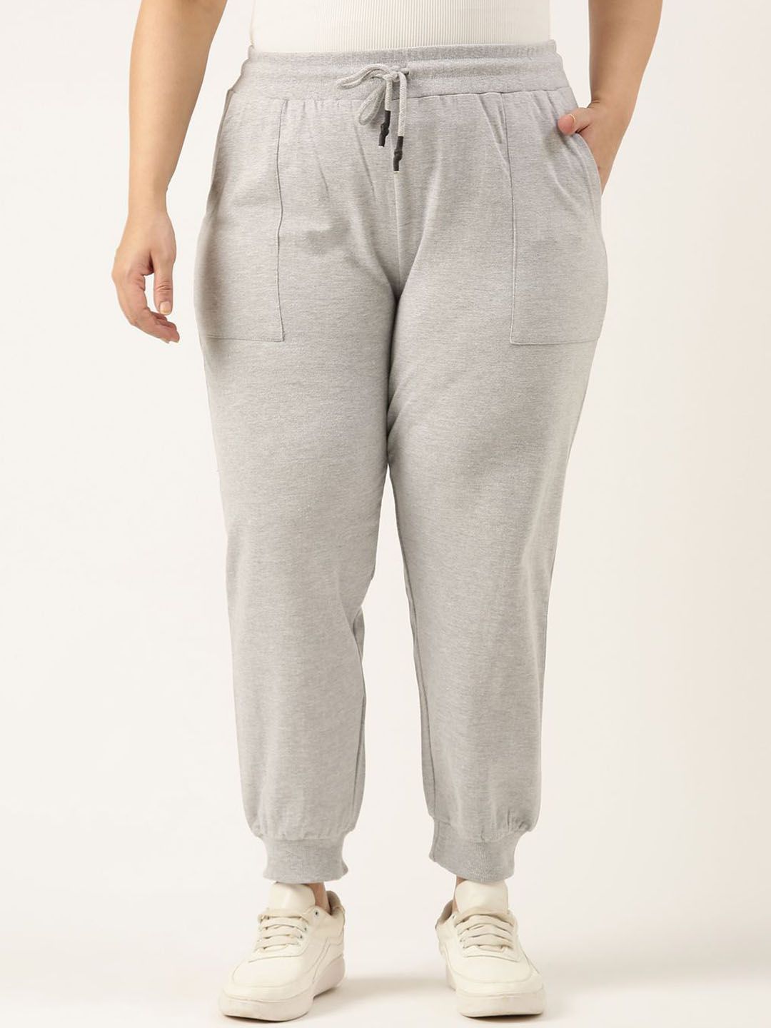 MARCA Bold Women Cotton Mid Rise Joggers Trousers-picture-30