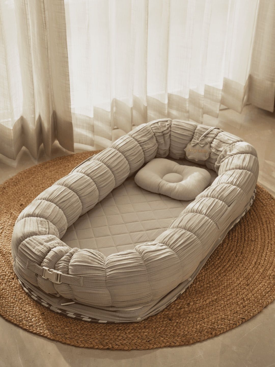 Baby Jalebi Kids Grey Sleep Cloud Baby Nest Bed-image-20