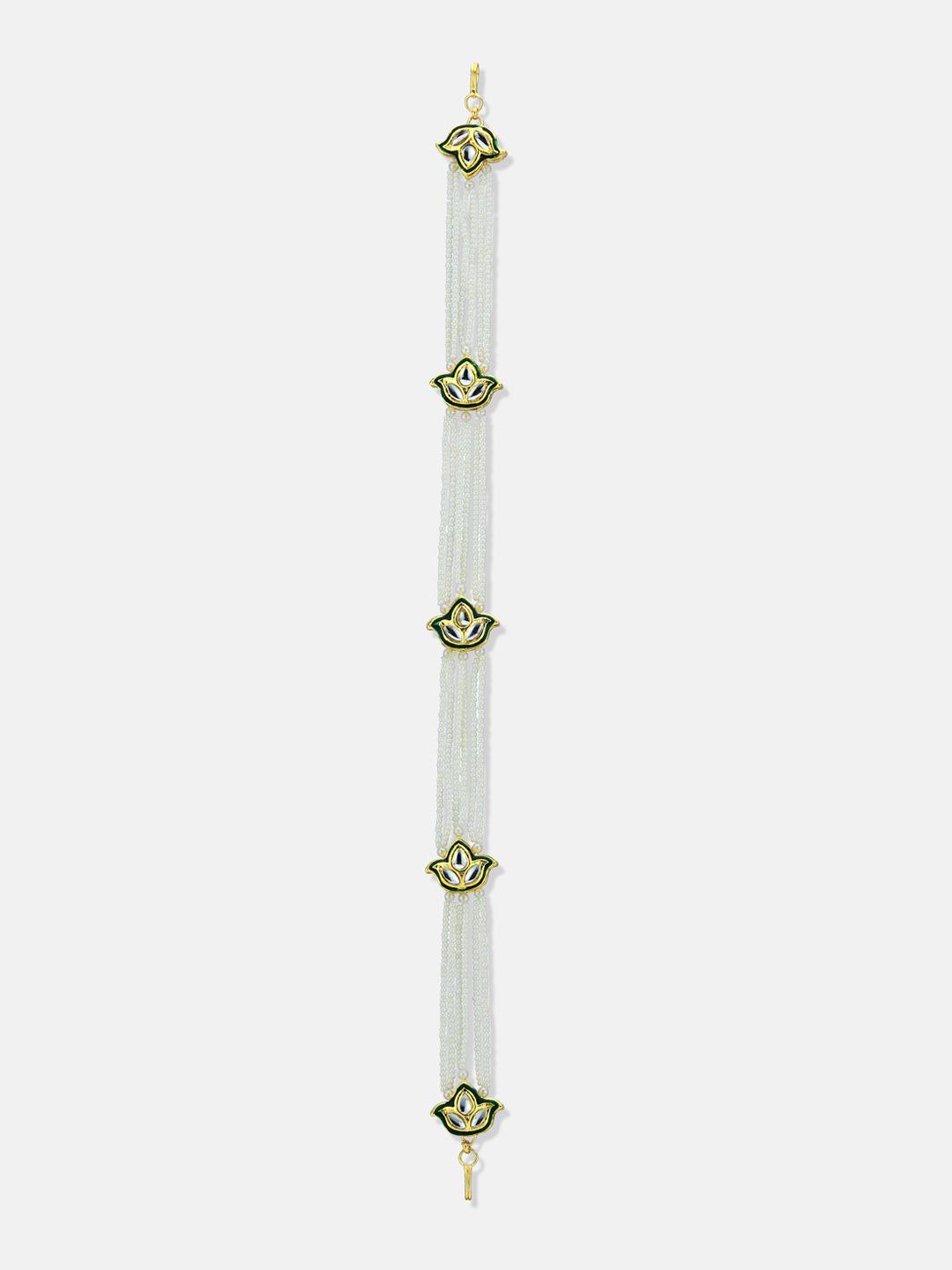 ATIBELLE Gold-Plated Kundan Studded Matha Patti