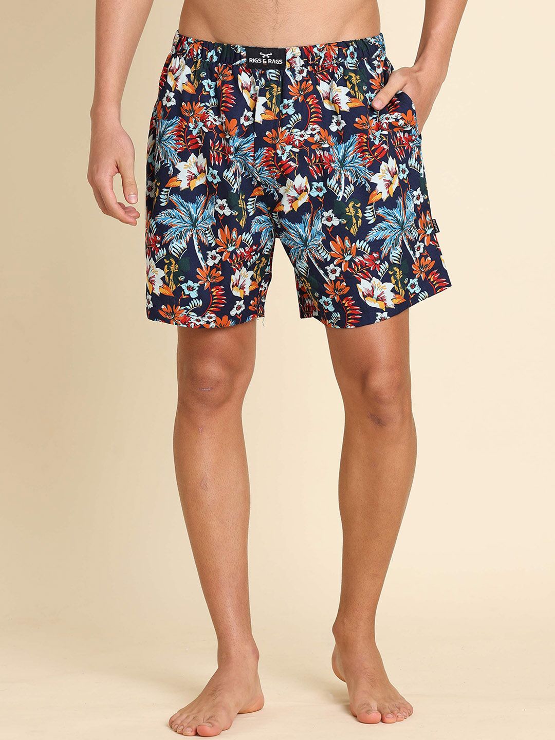 RIGS AND RAGS Men Tropical Printed Pure Cotton Mid Rise Boxer BOXER-1 COLOUR - 8 M-picture-39