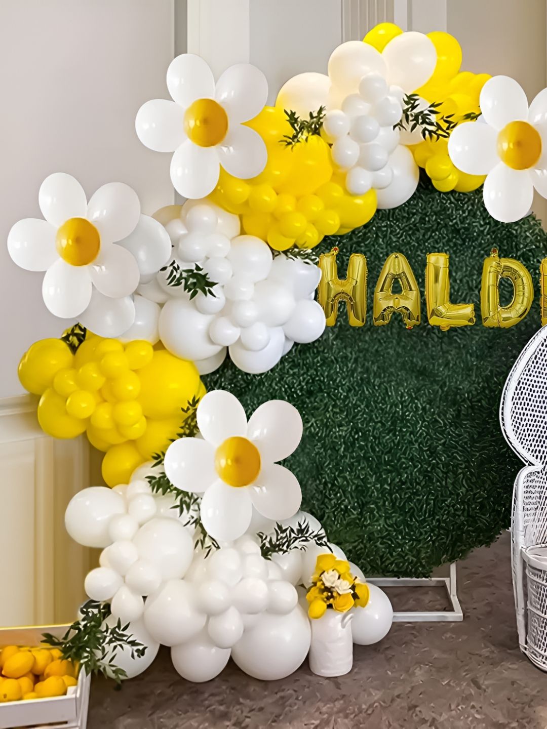 Special You 66-Pcs Yellow Haldi Theme Birthday DecorationKit-image-30