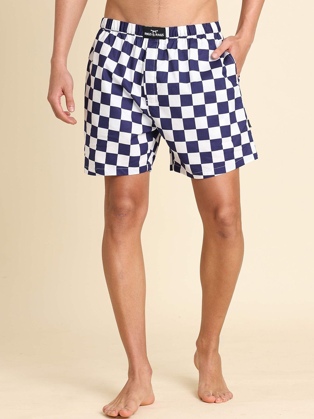 RIGS AND RAGS Men Geometric Printed Pure Cotton Mid Rise Boxer BOXER-1 COLOUR - 3 M-image-17