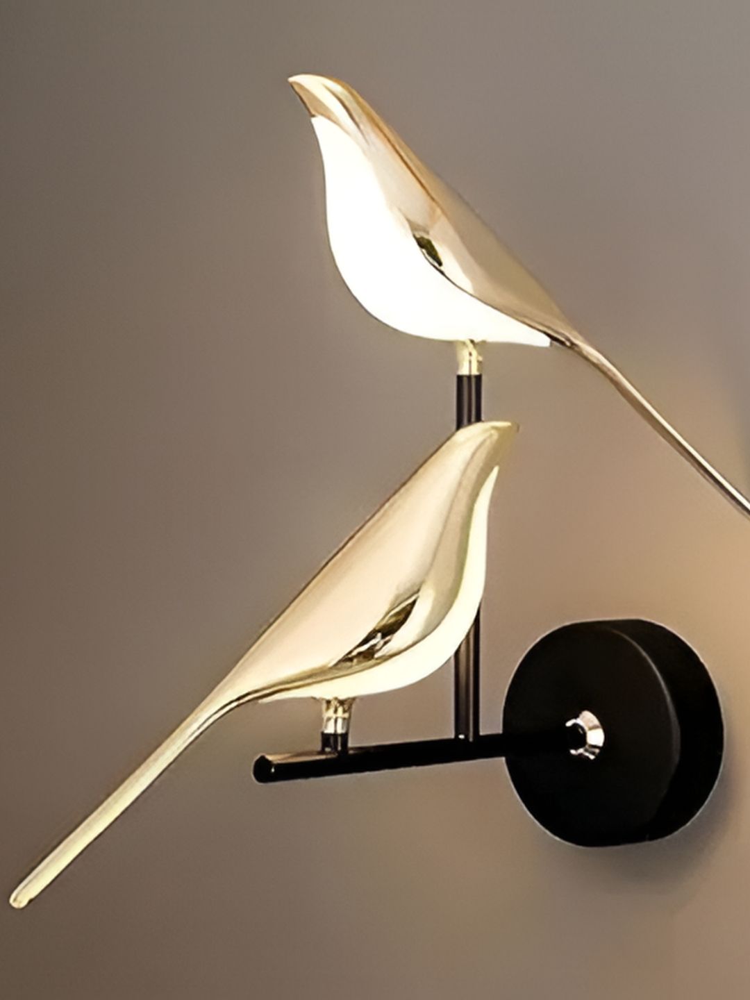 KINIS Gold-Toned & Brown Metal Abstract Shaped Shaped Wall Lamp-picture-19