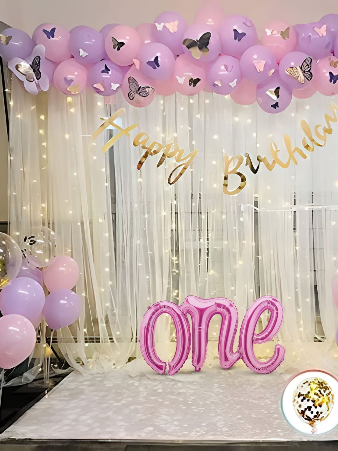 Special You 74 Pcs Pink & Purple Balloons & Banner Festive Decor