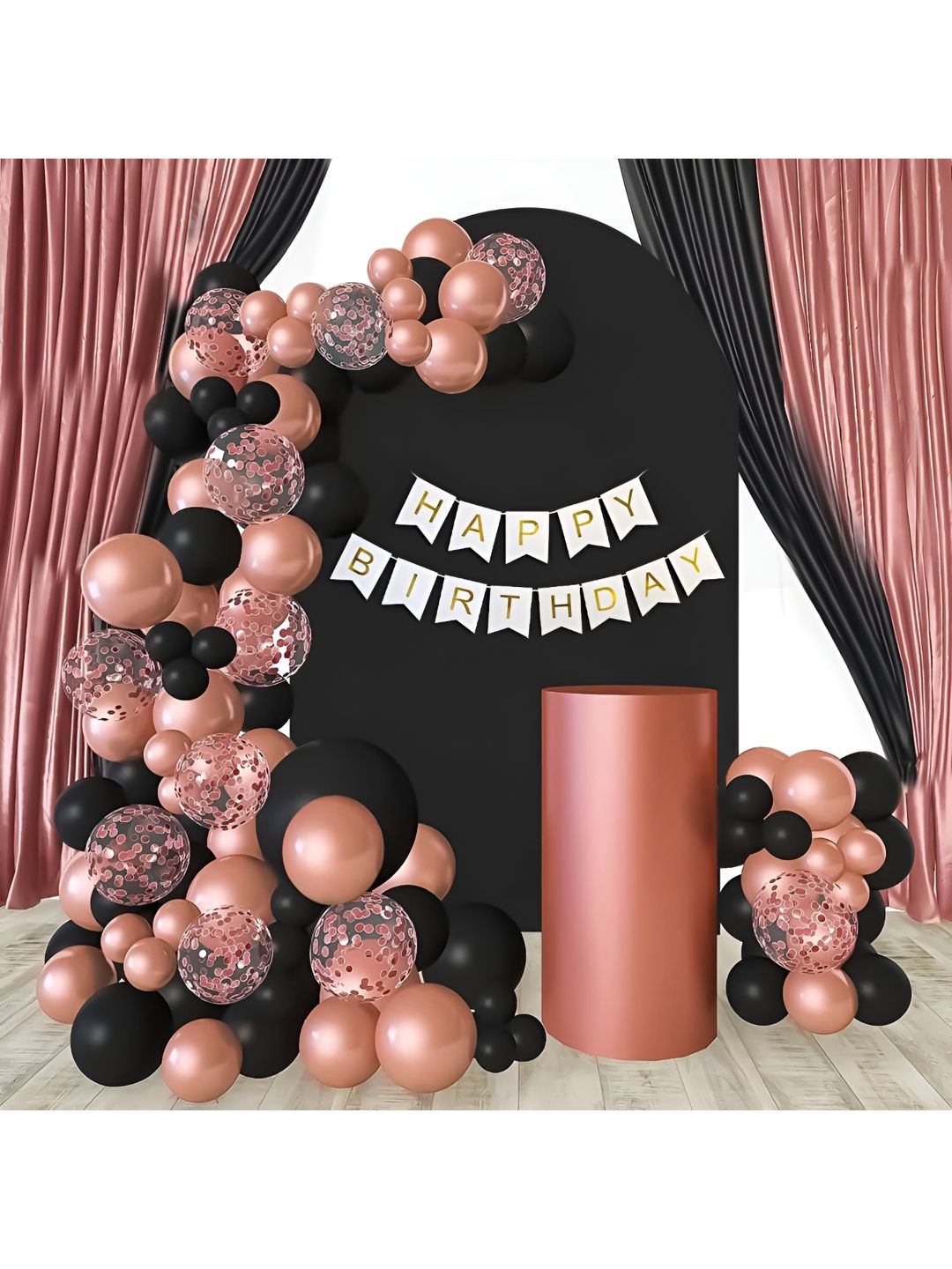 Special You 67-Pcs Black Balloon Happy Birthday Dcor-image-48