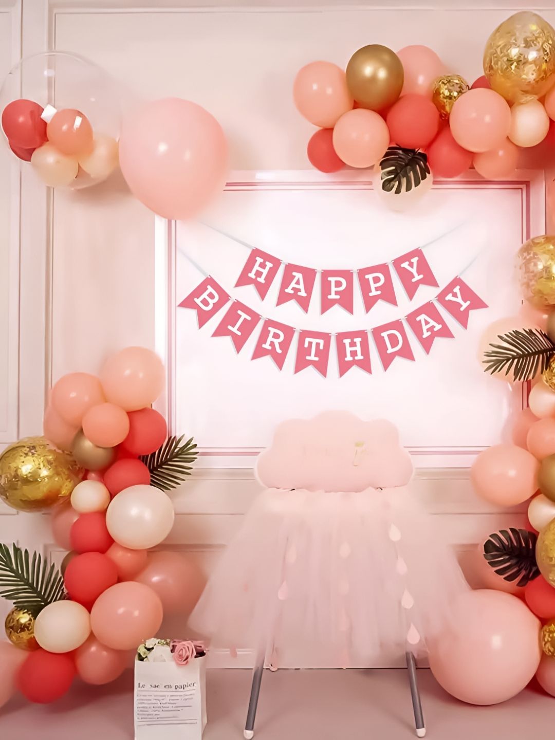 Special You 65 Pcs Pink & Purple Balloons & Banner Festive Decor