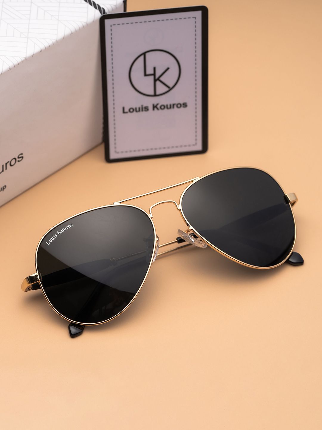 LOUIS KOUROS Unisex Aviator Sunglasses with UV Protected Lens-picture-45