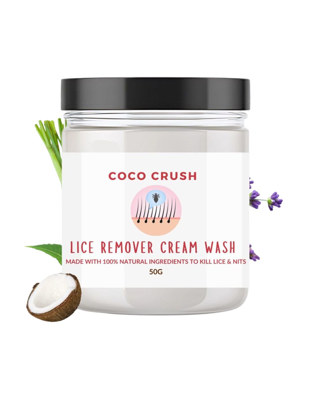 Coco Crush Natural Lice Removal Hair Cream Wash With Virgin Coconut Oil - 50 g-picture-42