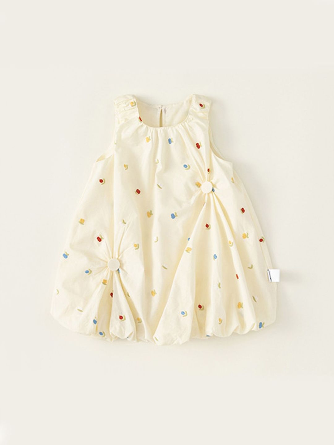 LULU & SKY Girls Floral Embroidered Sleeveless Knee Length Balloon Dress-picture-32