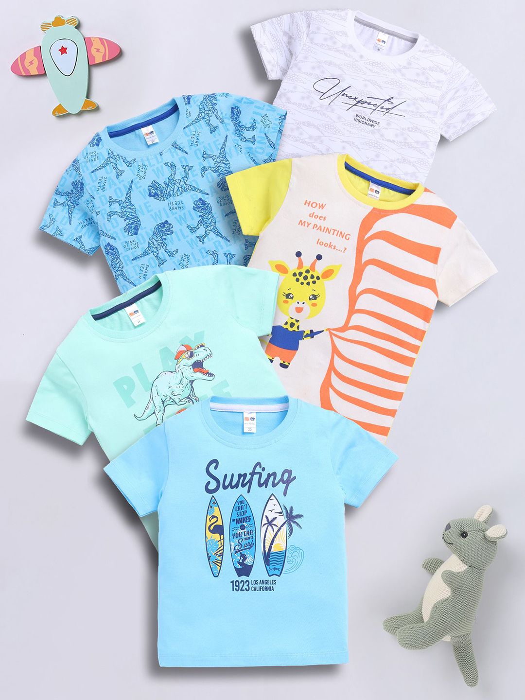 LITTLE NINJA Boys Printed Applique T-shirt-picture-16